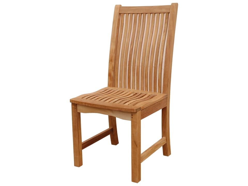 Chicago Teak Dining Side Chair in Natural
