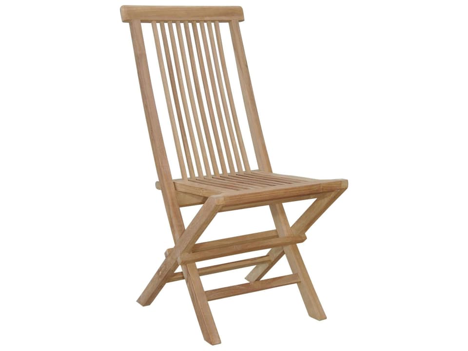 Bristol Teak Folding Dining Side Chair in Natural