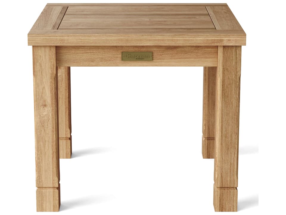 SouthBay Square Side Table in Natural Teak Wood