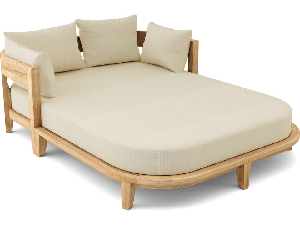 Coronado Teak Patio Daybed with Sunbrella Cushions