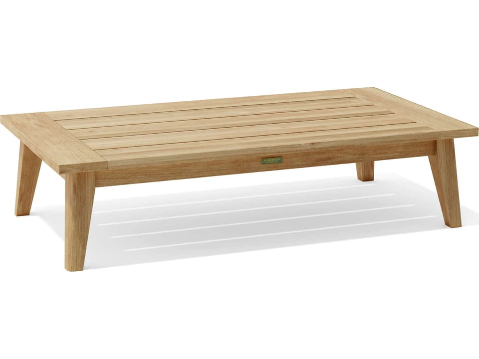 Toscana 62-Inch Teak Rectangular Coffee Table in Natural