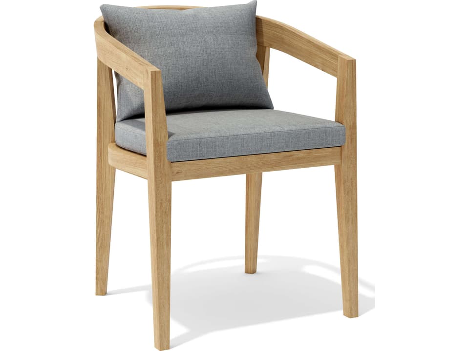 Toscana Teak Dining Armchair with Sunbrella Cushion