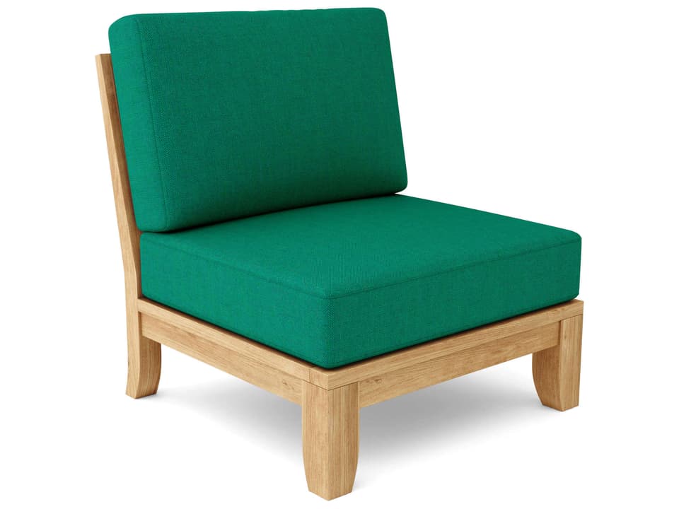Luxe Teak Center Modular with Sunbrella Cushions