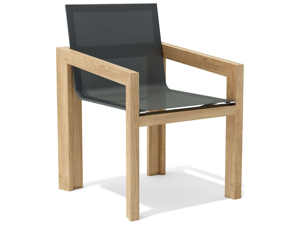 Smyrna Teak Sling Dining Arm Chair