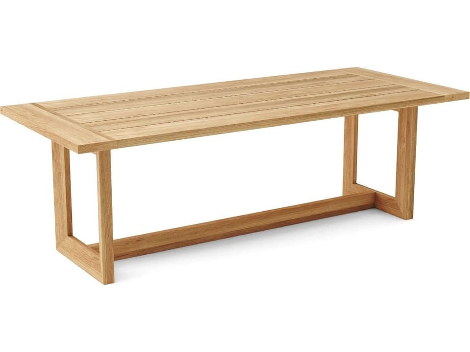 Smyrna 95-Inch Rectangle Dining Table Natural Teak Wood