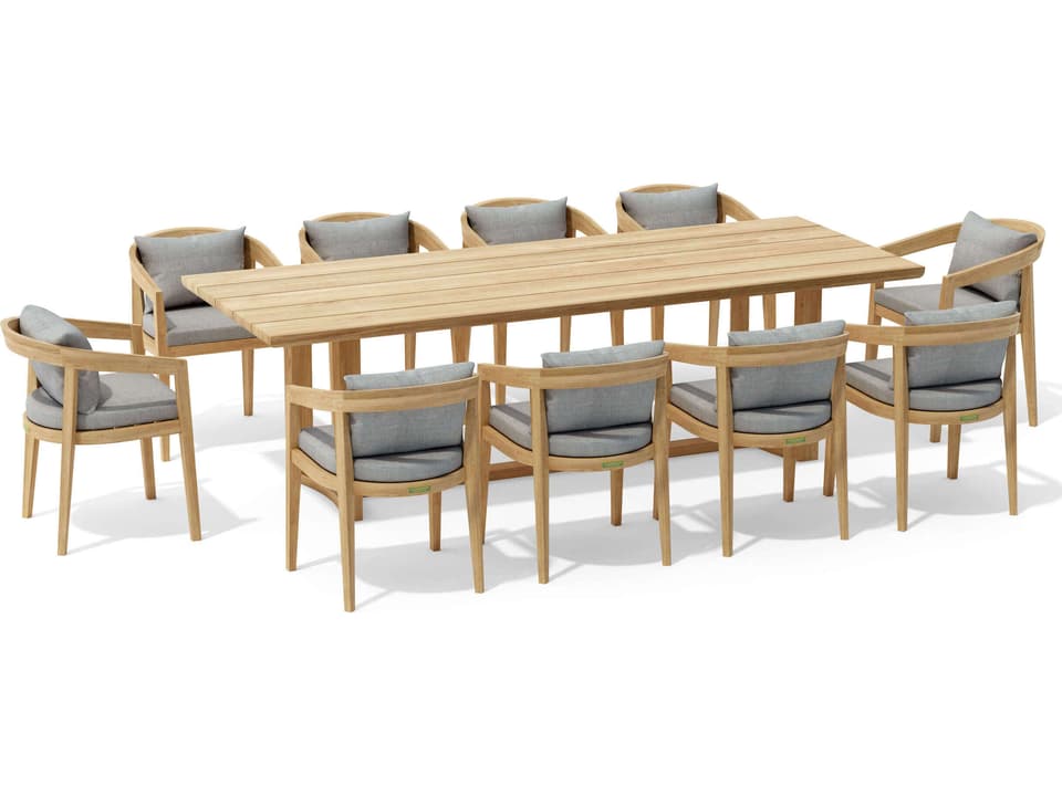 Toscana 11-Piece Outdoor Extension Dining Set with Sunbrella Cushions