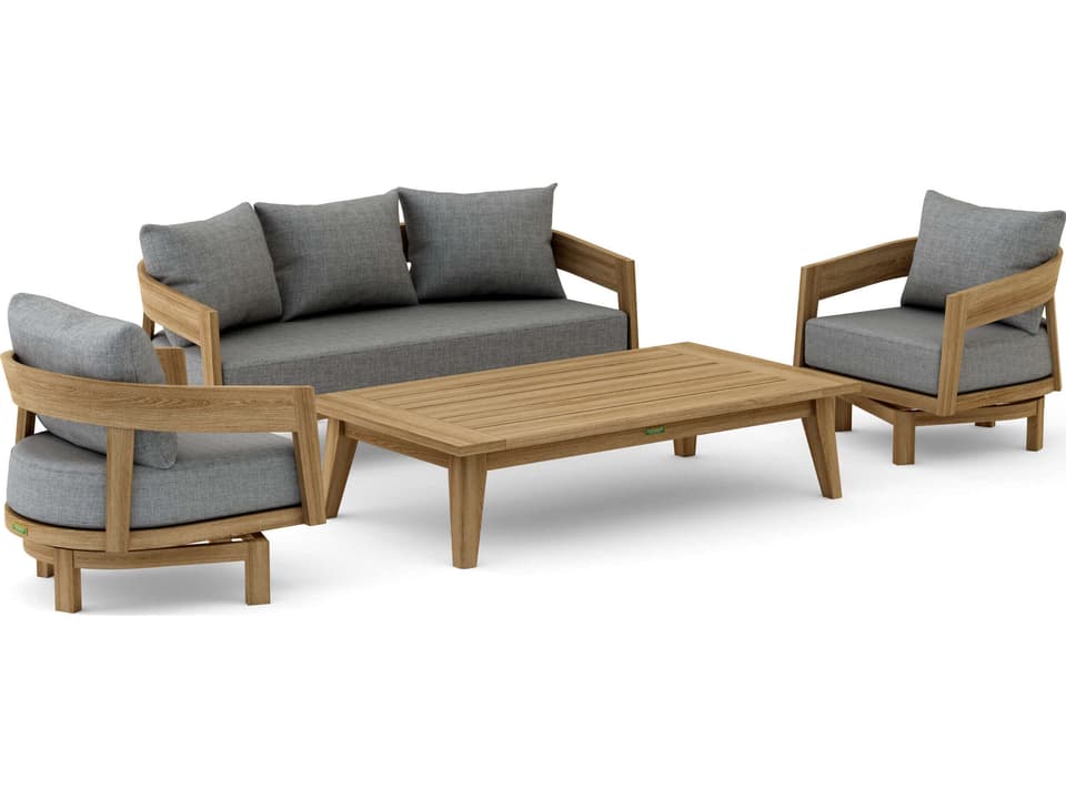 Toscana 4-Piece Outdoor Deep Seating Set with Sunbrella Cushions