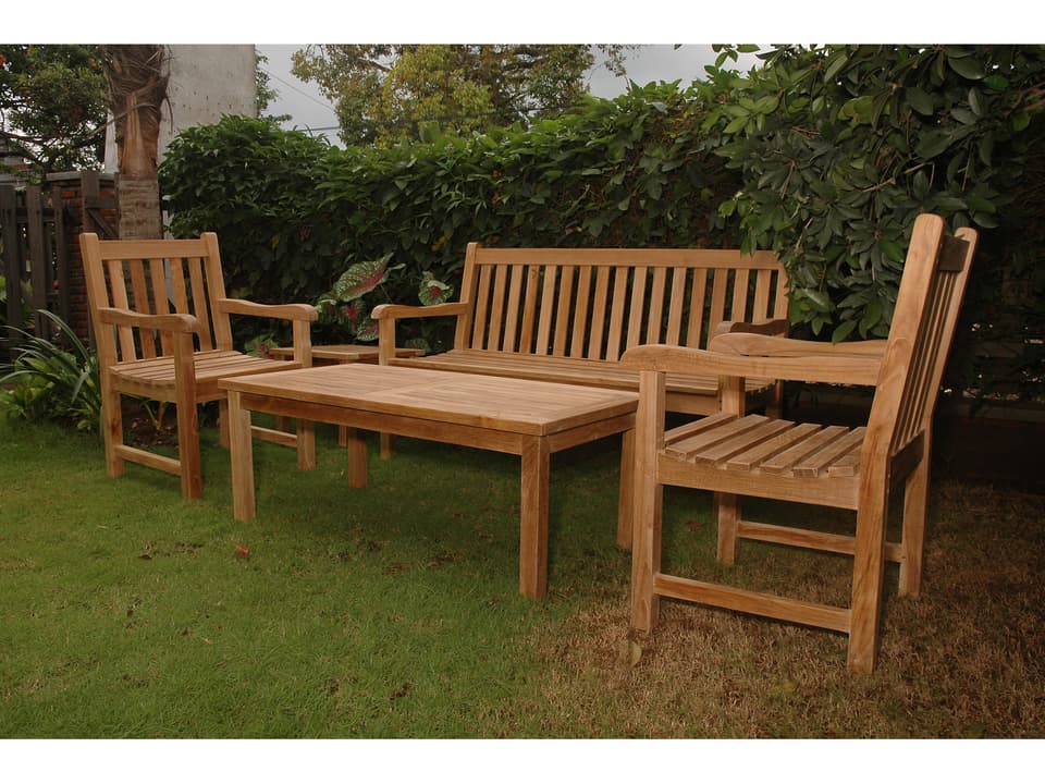 Classic 3-Seater 5-Piece Teak Conversation Set