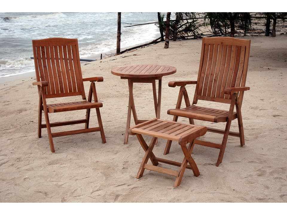 Bahama Katana 4-Piece Teak Outdoor Conversation Set