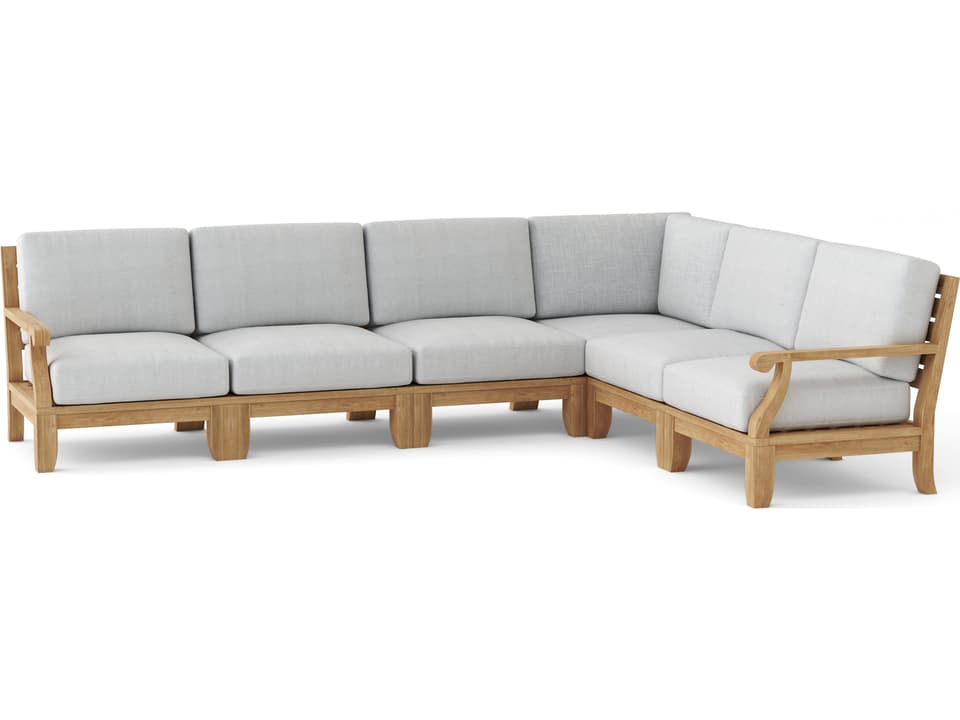 Riviera Luxe 6-Piece Teak Modular Set