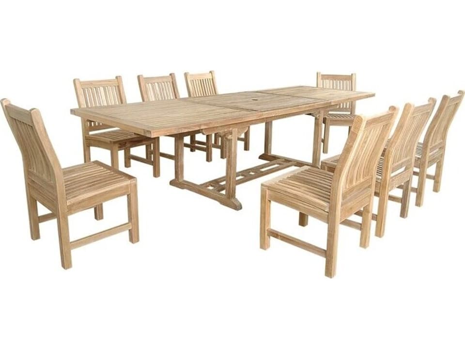 Bahama Sahara 9-Piece 10-Foot Rectangular Extension Dining Set