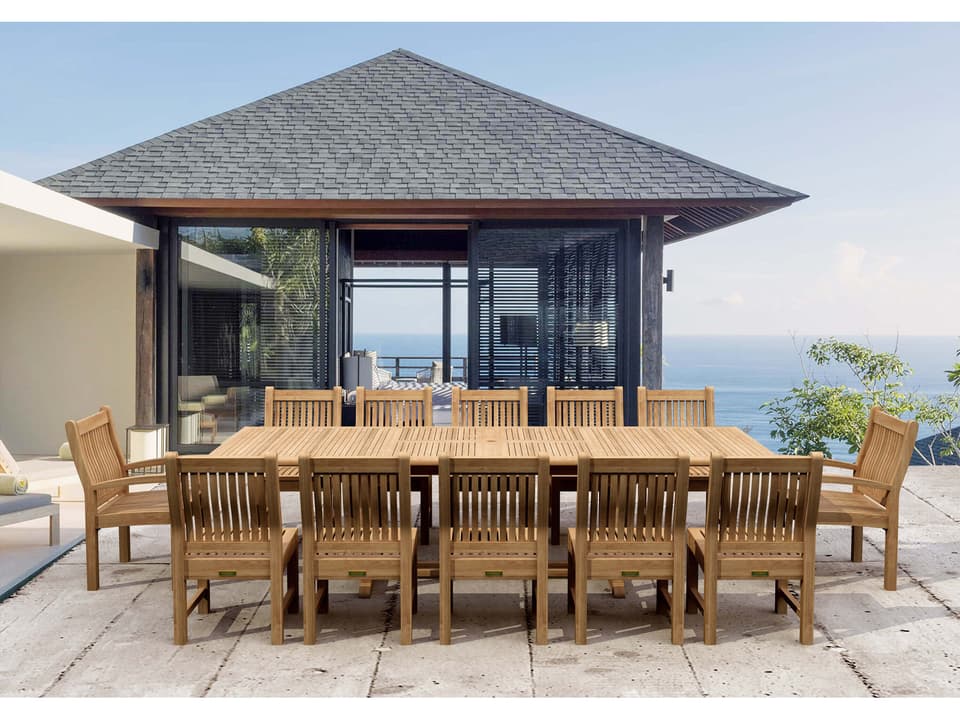 Valencia Sahara 13-Piece Rectangular Extension Dining Set
