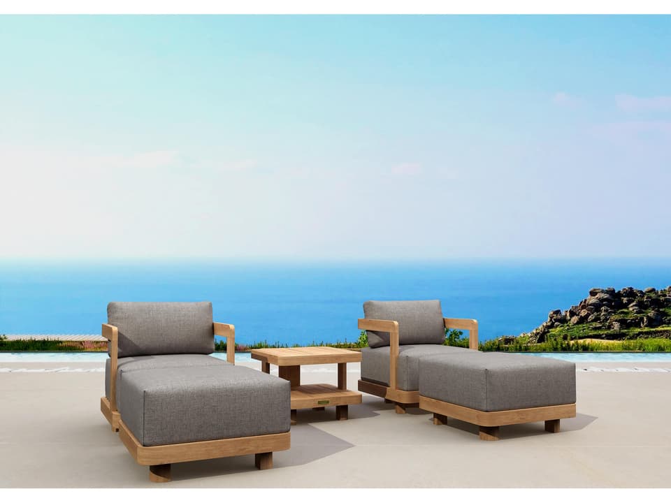 Granada 5-Piece Deep Seating Teak Conversation Set