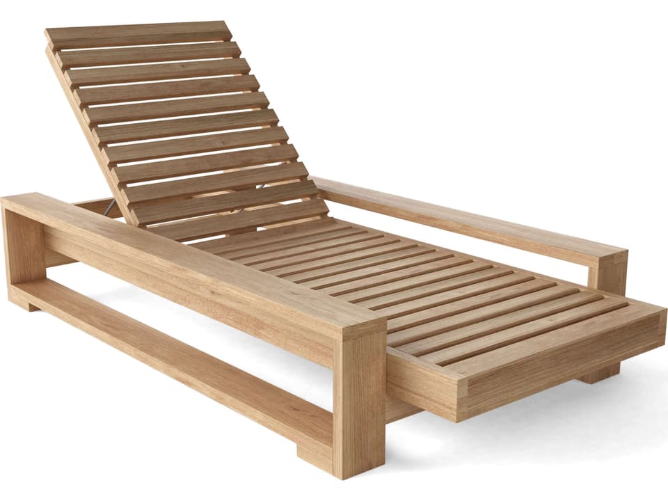 Capistrano Teak Sun Chaise Lounge