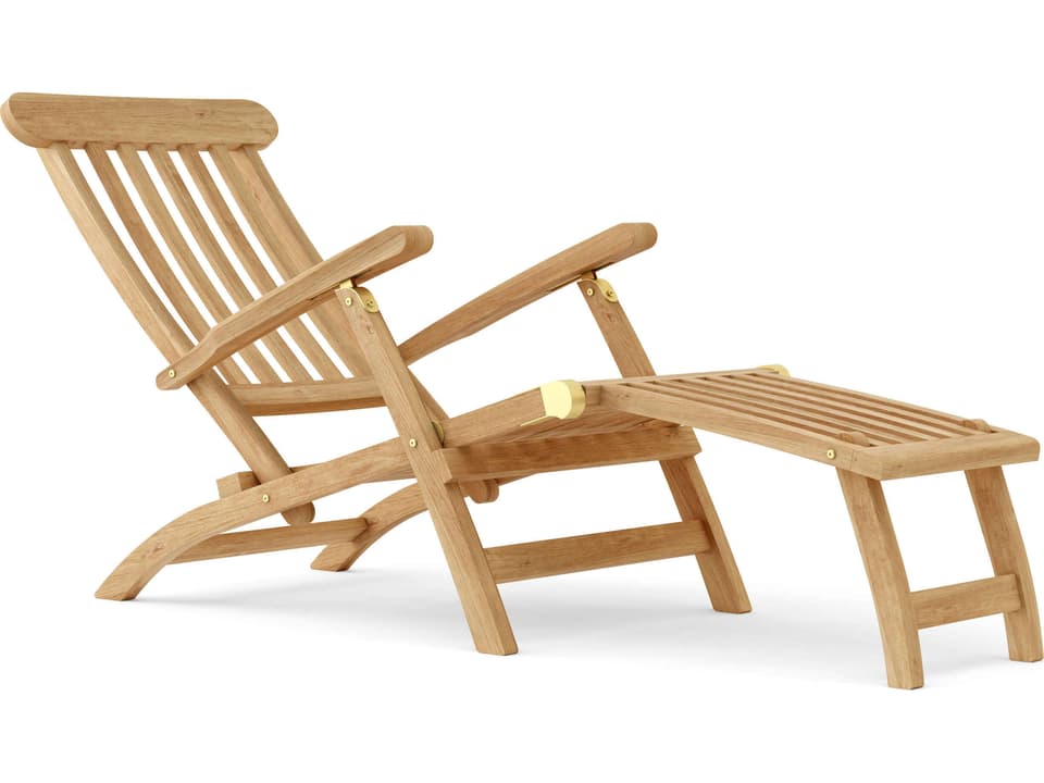 Royal Teak Adjustable Folding Steamer Armchair
