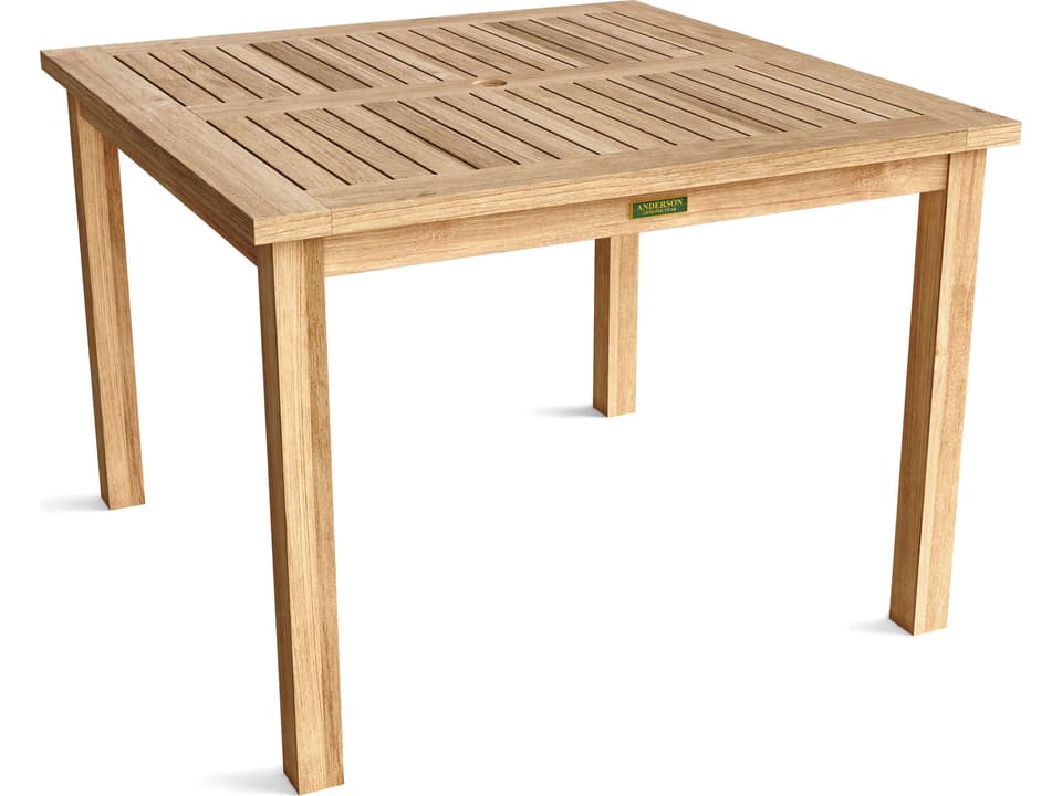 Bahama 42-Inch Square Dining Table in Natural Teak Wood