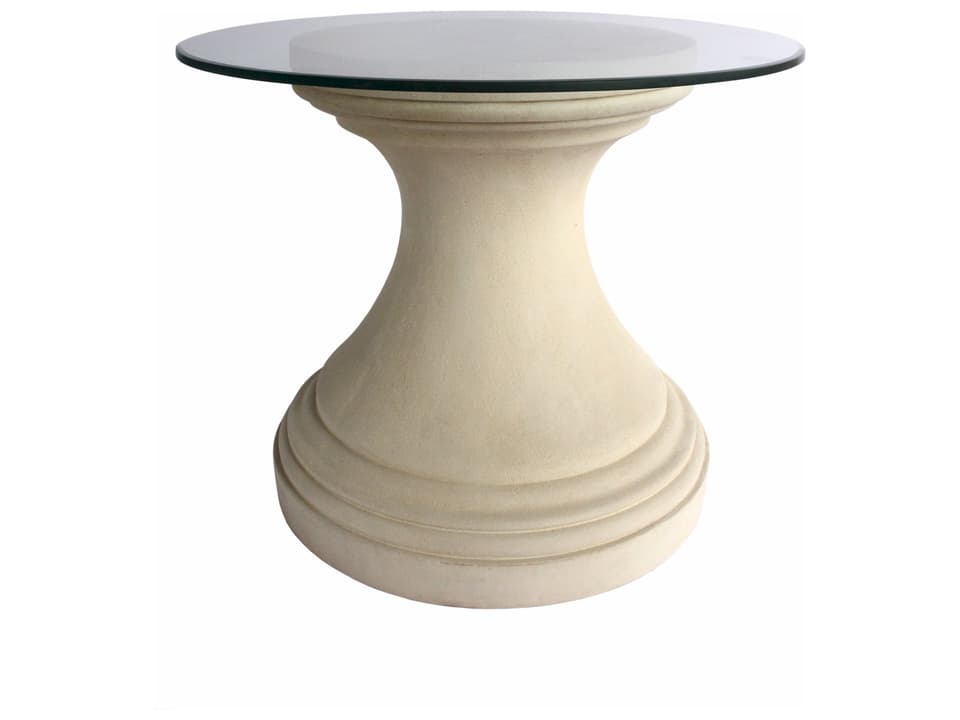 Fairbank Round 36-Inch Dining Table in Natural Limestone