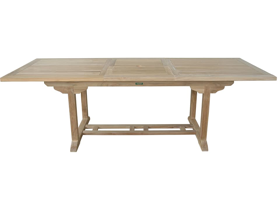 Bahama 71-94 Inch Rectangular Extension Dining Table in Natural Teak
