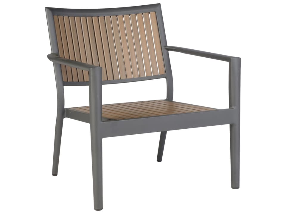 Penelope Polywood and Aluminum Outdoor Lounge Chair in Sticks and Stones