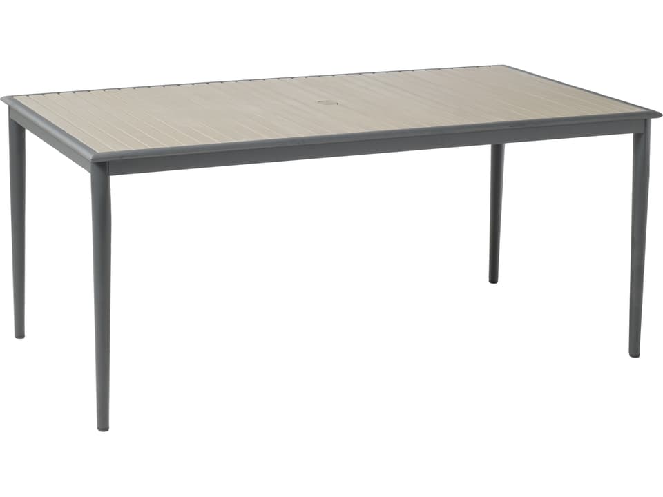 Oden 67-Inch Rectangle Dining Table in Gray Polywood