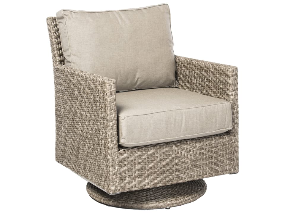 Cornwall Vintage Wicker Outdoor Swivel Glider Lounge Chair