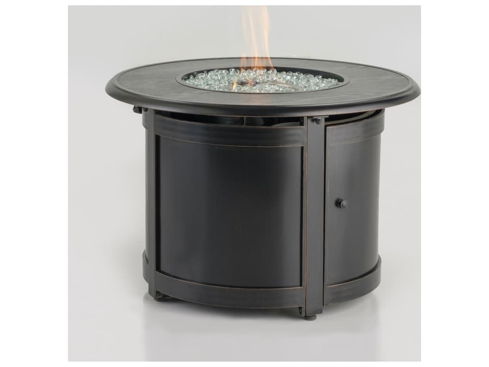 Manchester 41000 BTU Round Fire Pit Table in Blacksmith