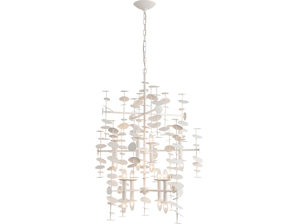 16-Light Yukari Chandelier in Matte White