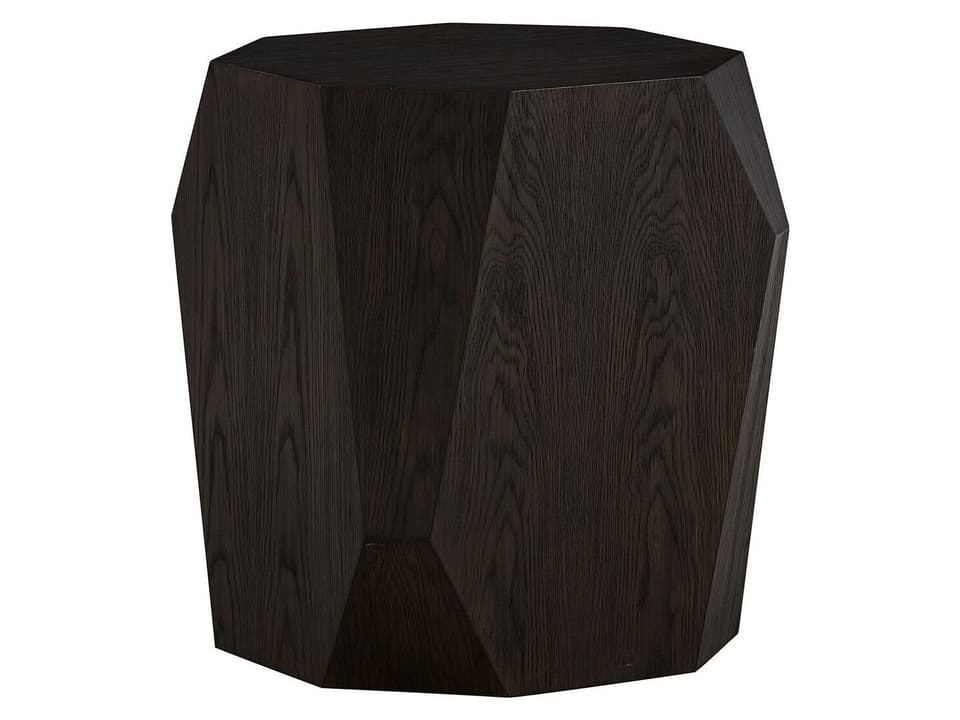 Haden Solid Wood End Table with Oak Veneer in Dark Cinder