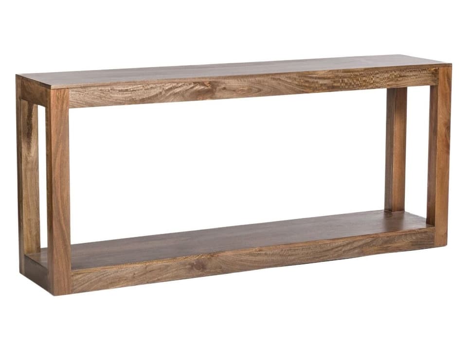 Morgan 72-Inch Rectangle Console Table in Solid Mango Brindled Ash Wood