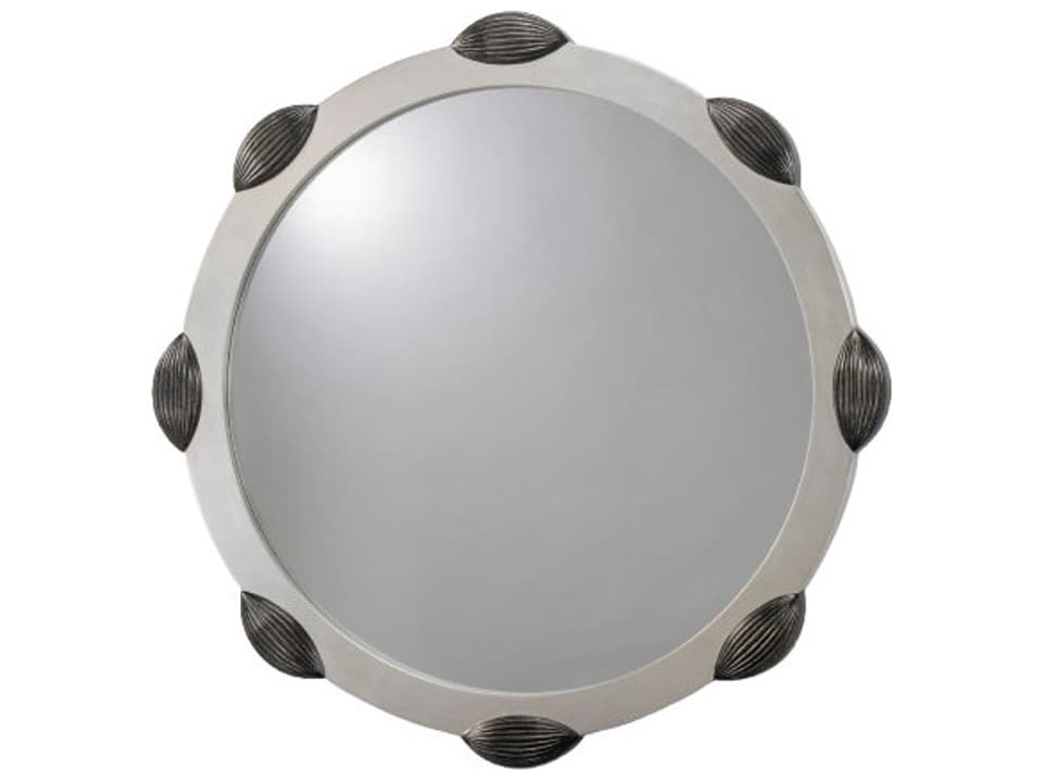 Black Silver Wall Mirror Round