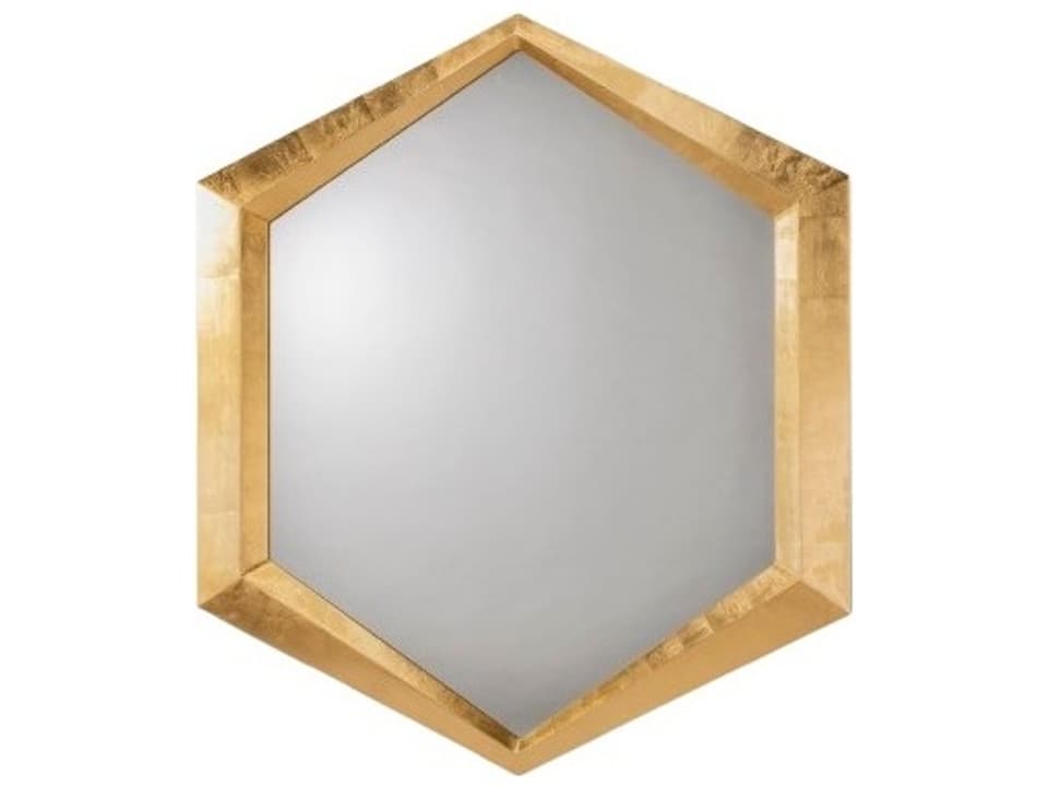 Gold Wall Mirror Hand Painted Wood Frame