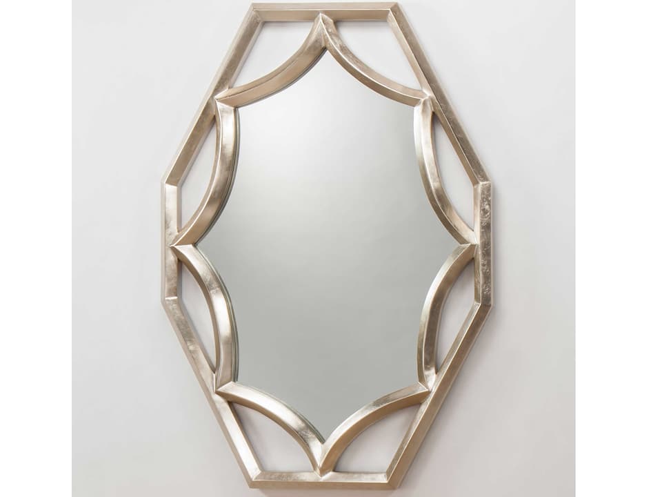 Silverleaf Wall Mirror Handpainted Warm Finish