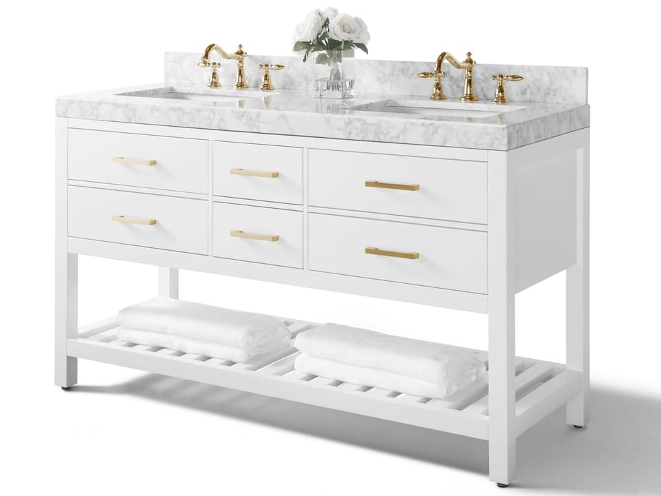 Elizabeth White 60" Vanity