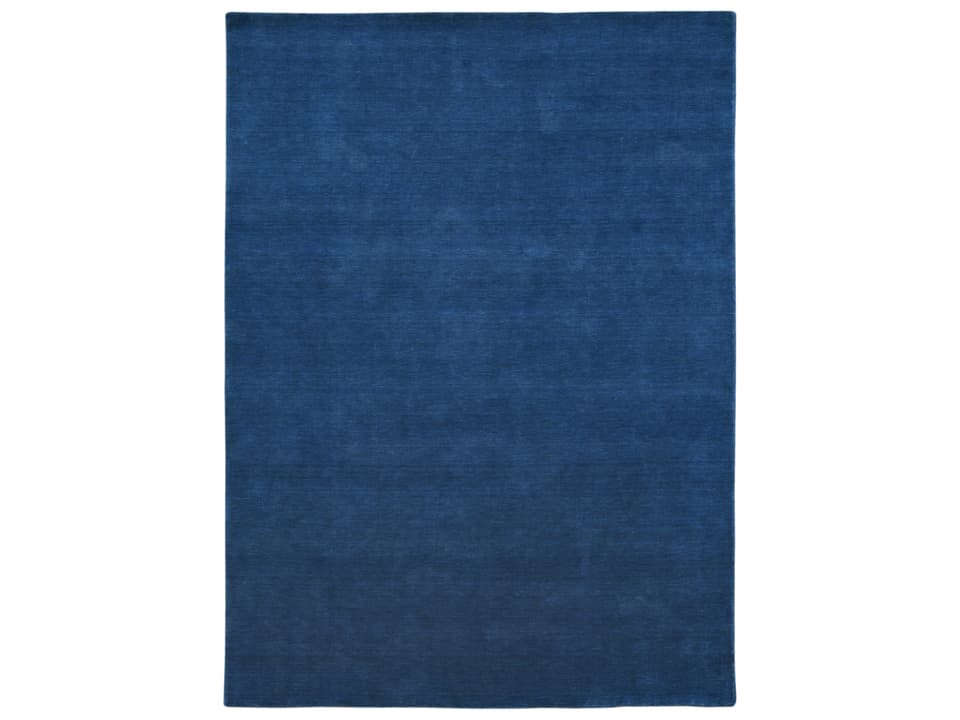 Arizona Collection Hand-Woven New Zealand Wool Area Rug in Navy Blue