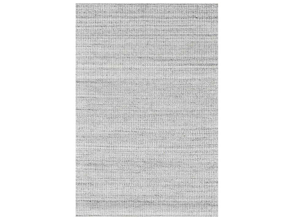 Atlantic Hand-Woven Area Rug in Silver with Geometric Design