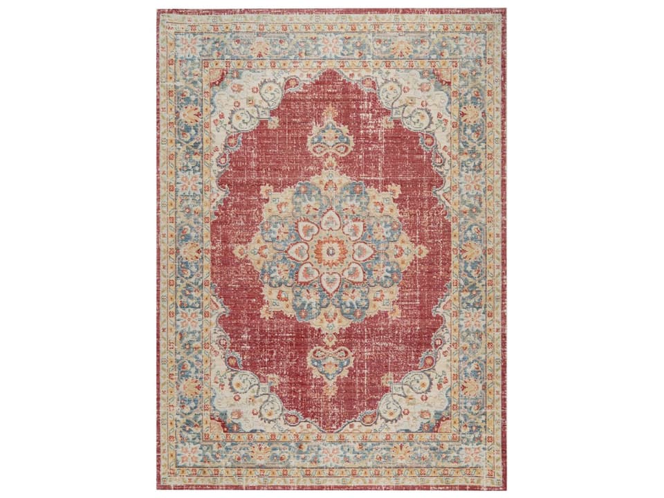 Century CEN-20 Transitional Power-Loomed Area Rug in Burgundy