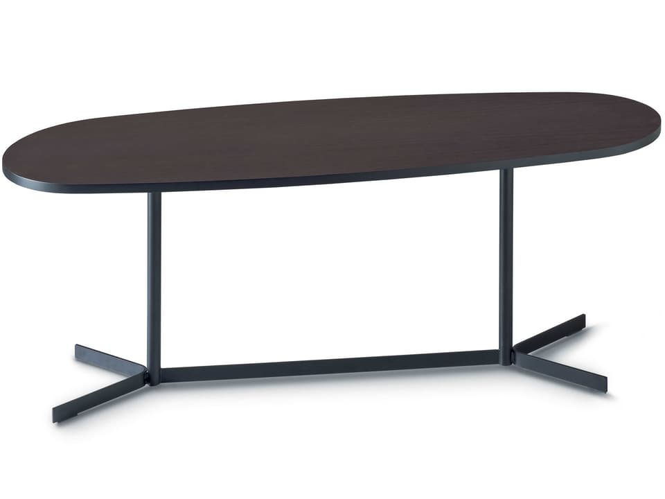 Island Oval Wood Console Table