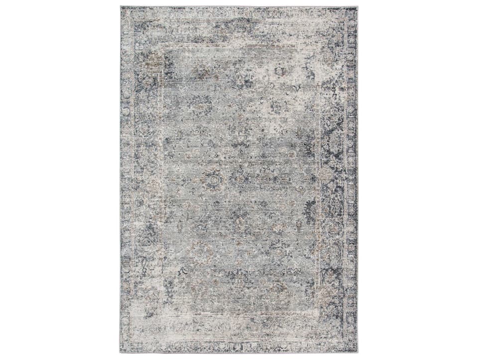 Fairmont Collection Vintage Gray Area Rug Low Pile