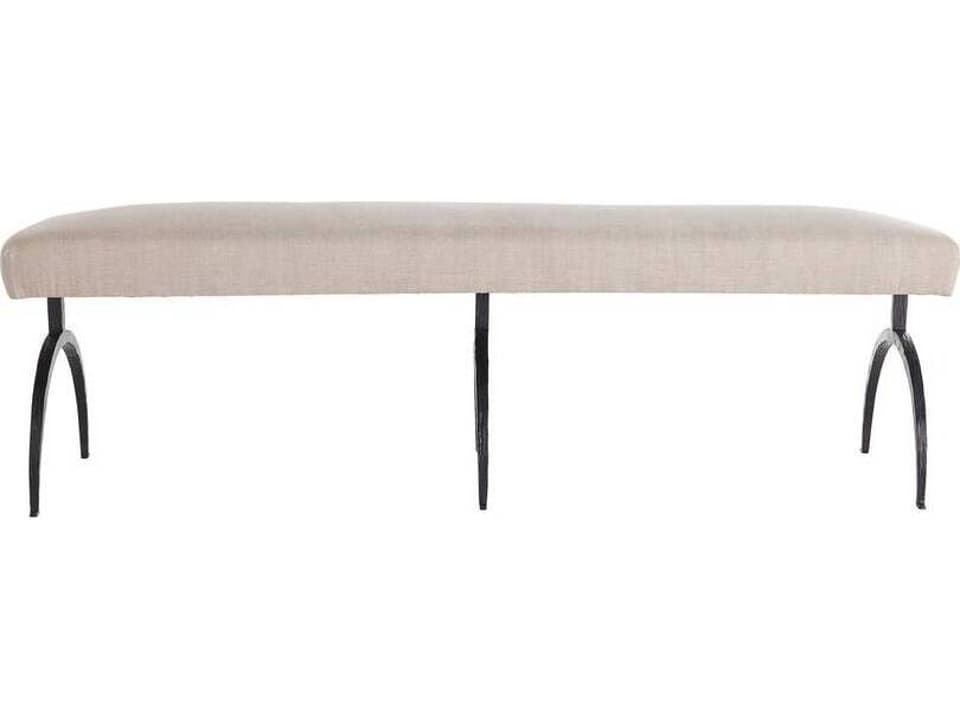 Bahati Bench Natural Linen Upholstered