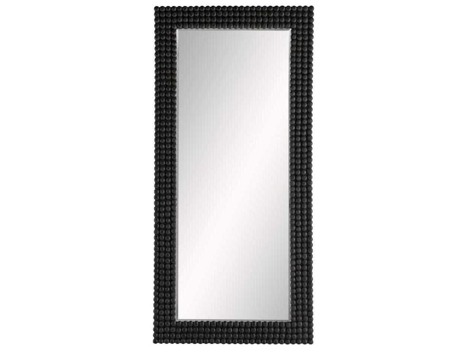 Paxton Rectangle Floor Mirror Black Stained Wood