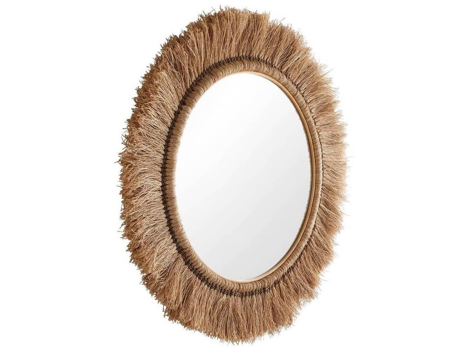 Kai Natural Abaca Round Wall Mirror 41 Inch