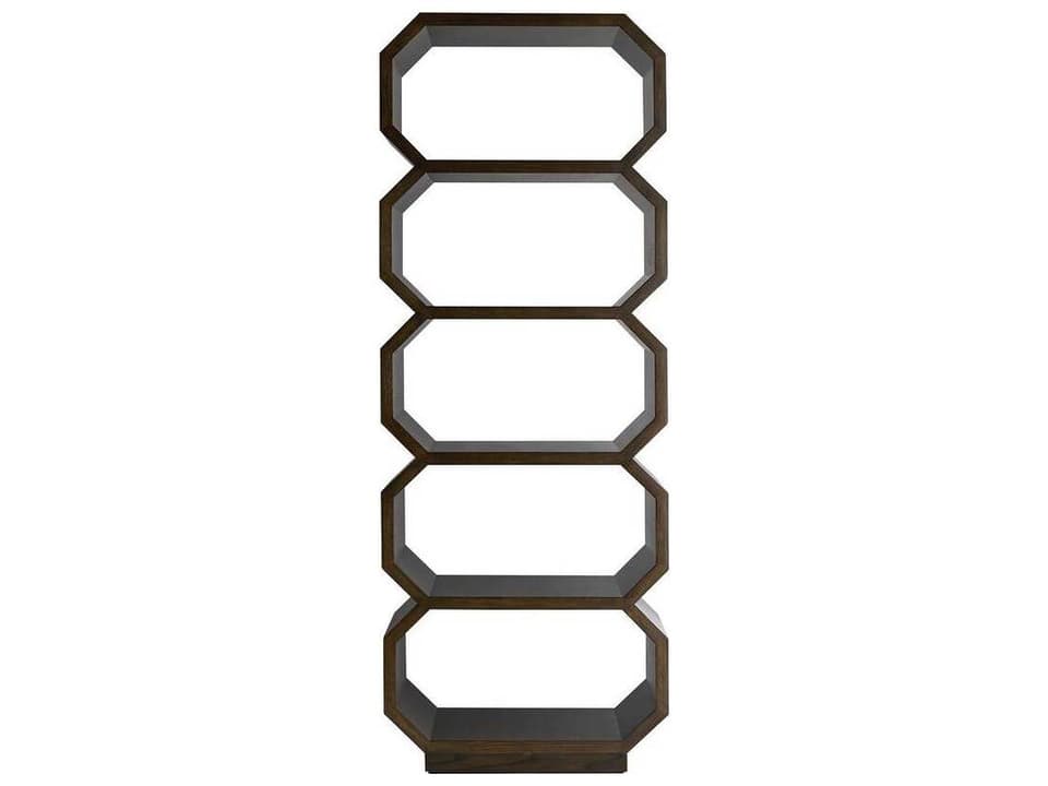 Riley Etagere Umber Oak Veneer Bookshelf