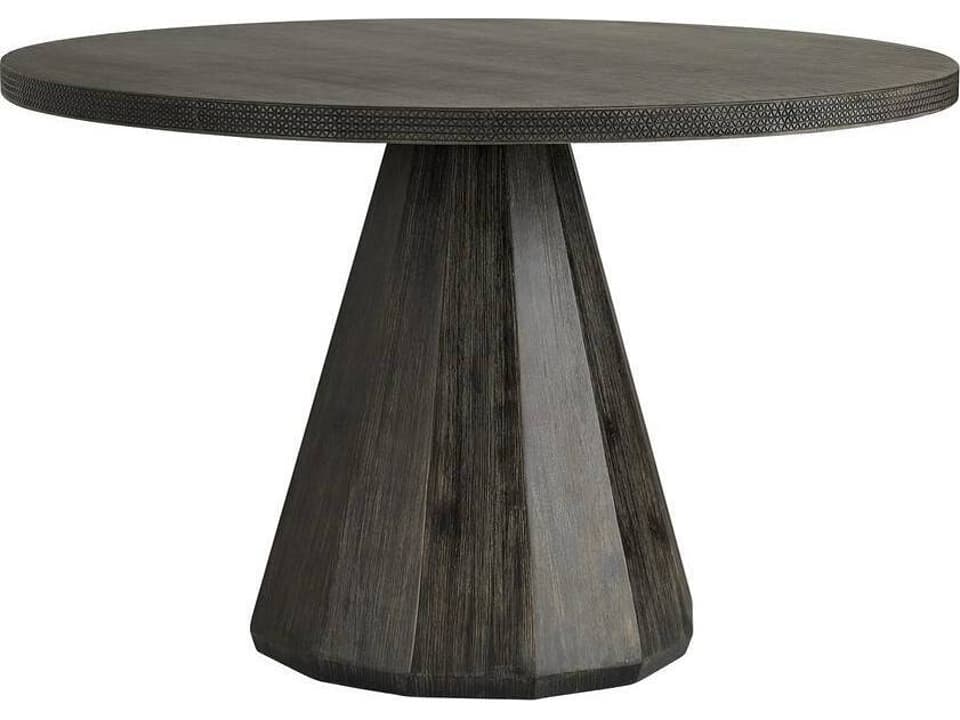 Seren Round Dining Table Dark Ash Lava Stone