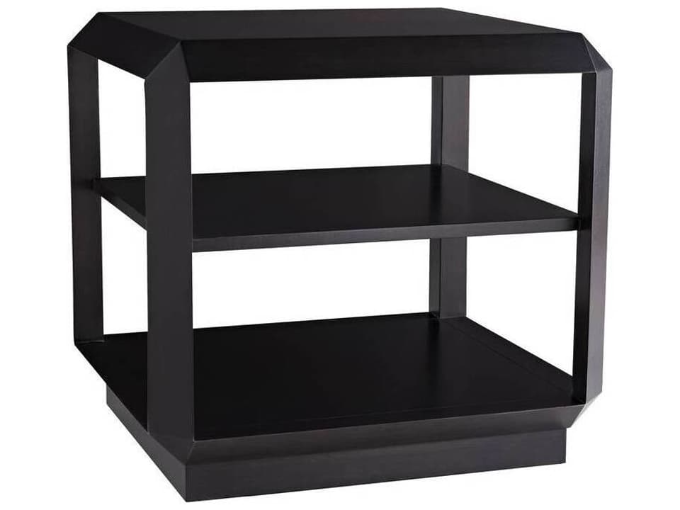 Arteriors Dani End Table Geometric Walnut Three Shelf