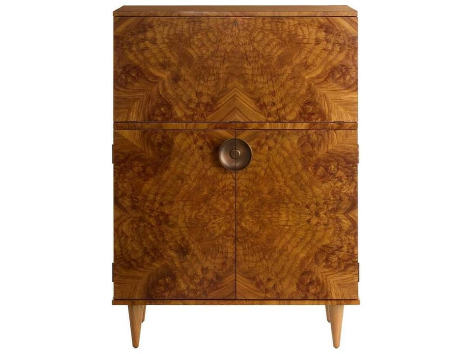 Manhattan Toffee Burl Cocktail Cabinet with Camelina Veneer