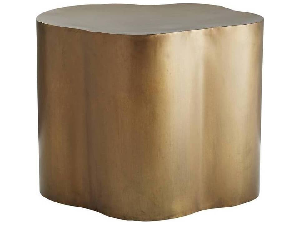 Lowry Side Table Antique Brass Organic End Table