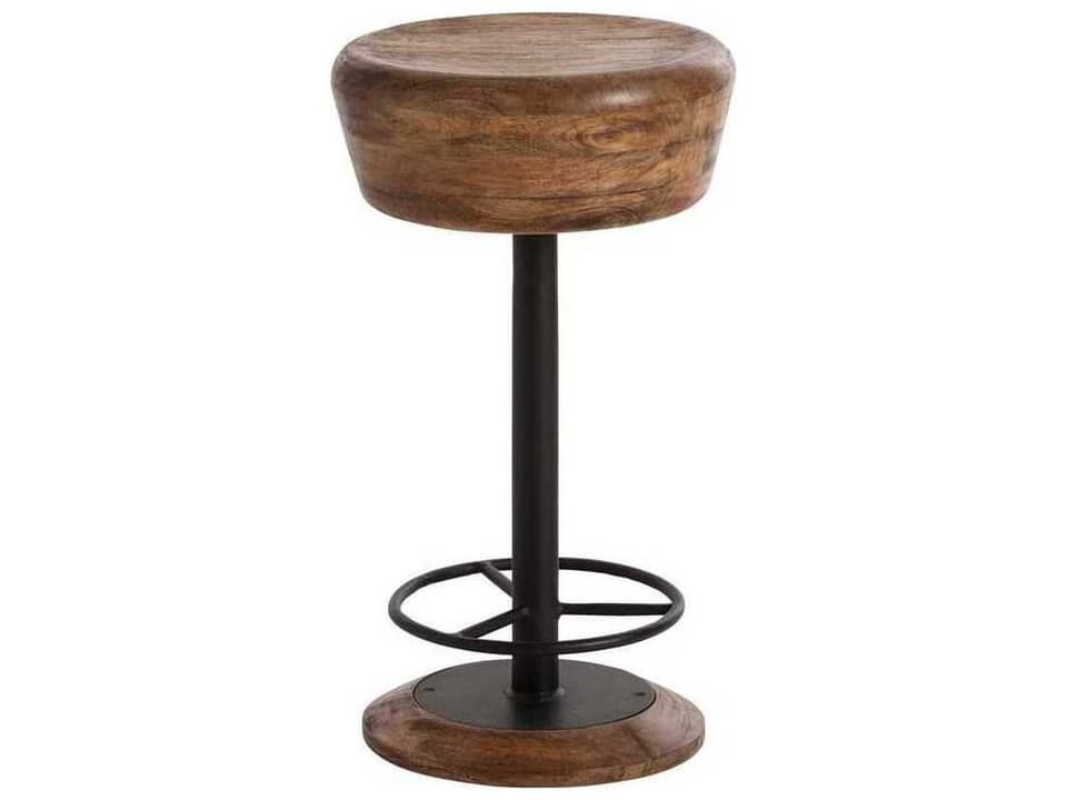 Arteriors Caymus Counter Stool in Natural Wood and Iron