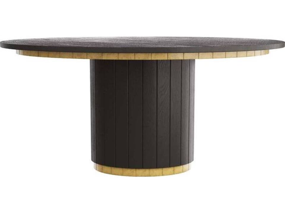 Reid Dining Table Ebony Wood And Iron