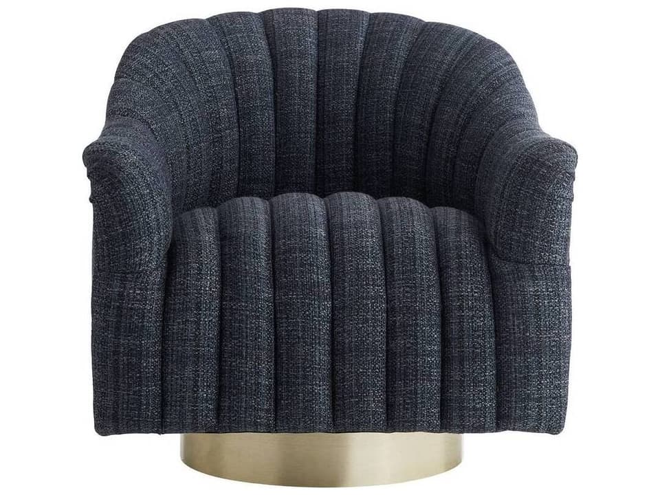 Springsteen Indigo Tweed Swivel Accent Chair