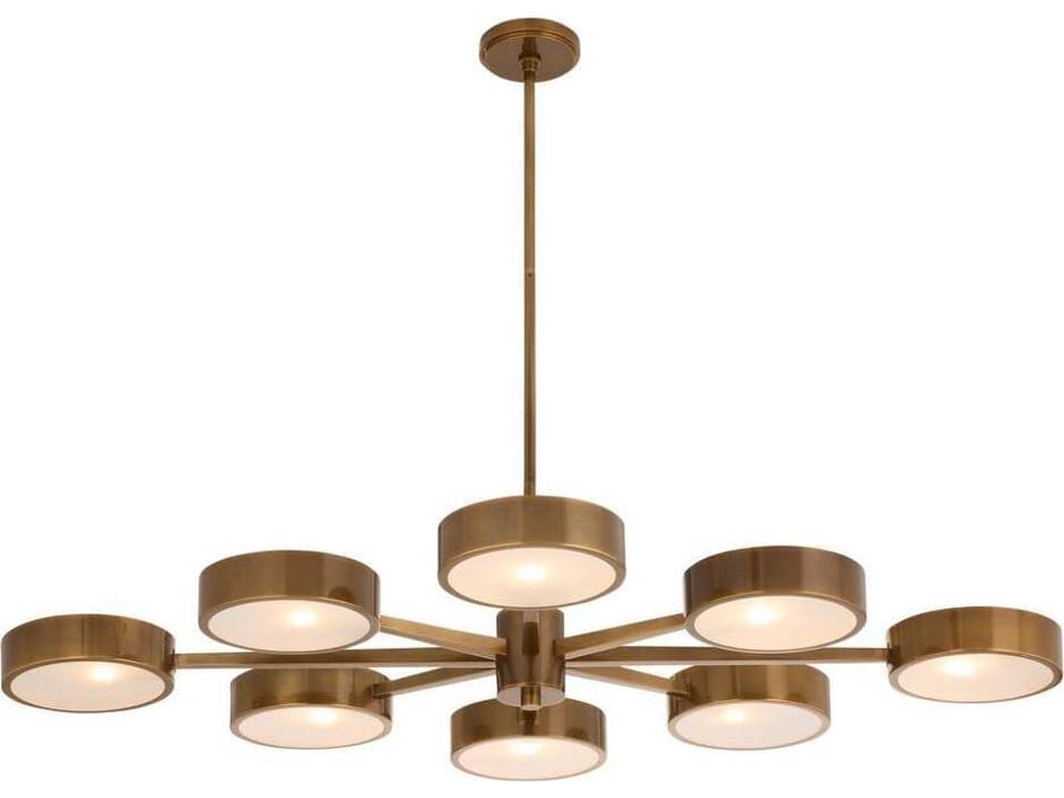 Linus 8-Light Starburst Chandelier in Heirloom Brass